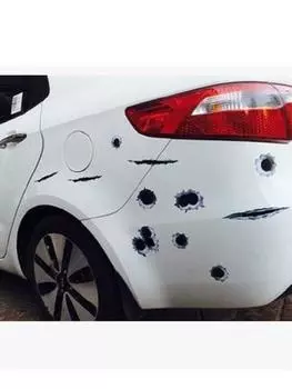 1 шт. автомобильные наклейки 3D пулевое отверстие забавная наклейка автомобильные чехлы мотоцикл царапины реалистичные пулевое отверстие водонепроницаемые наклейки