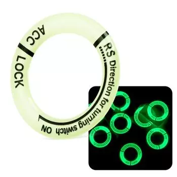 1 шт. Автомобильные наклейки на брелок, светящиеся 3D наклейки на внутренние переключатели, брелок для ключей, мотоцикл, окружающий свет, ночные украшения красный