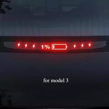 1 шт. автомобильные наклейки, верхний задний фонарь, эмблема для Tesla Y, наклейки, автоматически установленный стоп-сигнал, проекционная доска, наклейка для Tesla Model 3