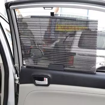 1 шт., автомобильные солнцезащитные шторы, выдвижная сетчатая штора для автомобиля, грузовика, солнцезащитный козырек, летняя защита, солнцезащитный козырек для окна автомобиля серый