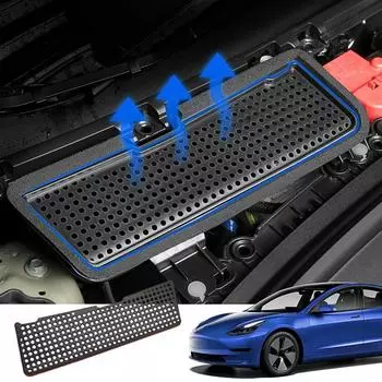 1 шт. Автомобильный A/C вентиляционный кожух, защитный кожух для впускного отверстия кондиционера, изоляционный фильтр для Tesla Model 3 2024 чёрный