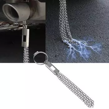 1 шт., автомобильный антистатический ремень, заземляющий провод, ремень заземления 38 см, металлические цепи, автоматическое антистатическое удаление электростатического заряда из выхлопной системы автомобиля Electrostatic Tape