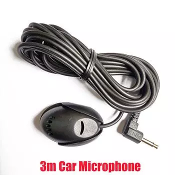 1 шт. Автомобильный аудиомикрофон 3,5 мм внешний микрофон для автомобильного головного устройства с поддержкой Bluetooth стерео радио чёрный