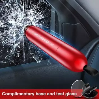 1 шт., автомобильный аварийный оконный выключатель, резак для ремней безопасности и стеклянный выключатель, автомобильный молоток для безопасности, инструмент для побега серый