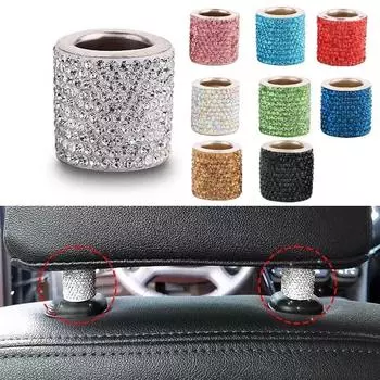 1 шт. автомобильный блестящий кристалл подголовник воротники украшение на подголовник сиденья блестящий бриллиантовый горный хрусталь автомобильный шарм для салона автомобиля аксессуары