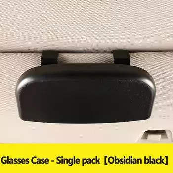 1 шт. Автомобильный держатель для очков, портативный автомобильный держатель для солнцезащитных очков, держатель для очков для вождения автомобиля, футляр для очков, солнцезащитный козырек, держатель для автомобильных линз чёрный