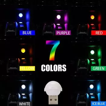 1 шт. Автомобильный интерьерный мини USB светодиодный атмосферный светильник декоративный светильник для вечеринки Ambient Modeling лампы универсальные автомобильные фары аксессуары синий