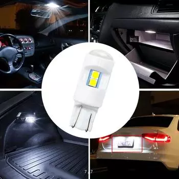 1 шт. Автомобильный клиновидный внутренний источник света T10 W5W WY5W стояночная лампа керамическая 3030 светодиодная лампа для чтения аксессуары для номерного знака синий