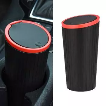 1 шт. Автомобильный мусорный бак, мусорное ведро с крышкой, мусорный бак на дверь автомобиля, маленький мусорный бак, пластиковый мусорный бак красный