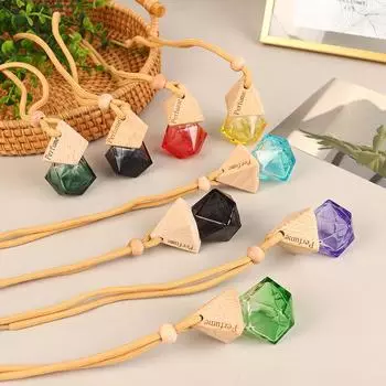 1 шт. Автомобильный подвесной стеклянный флакон для духов, пустой автомобильный ароматерапевтический ароматизатор, подвесной флакон для духов, диффузор, автомобильное украшение чистый