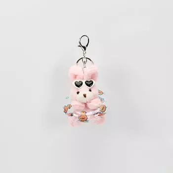 1 шт. автомобильный рюкзак подвески украшения подарки милый плавательный круг любовь солнцезащитные очки кролик кулон брелок мягкая плюшевая кукла игрушка as the picture