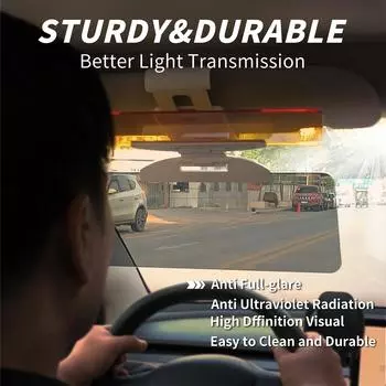 1 шт. Автомобильный солнцезащитный козырек, новый обновленный материал ПК + линзу можно перемещать влево и вправо + бесконечная складная модель с подтягиванием, дневной и ночной антибликовый солнцезащитный козырек 1pc