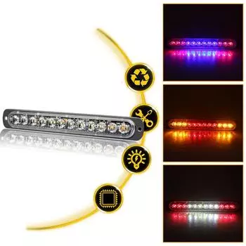 1 шт. Автомобильный стробоскопический сигнальный фонарь, мигающий аварийный свет, автомобильный пикап, прицеп, маячок, светодиодная лампа для бездорожья синий