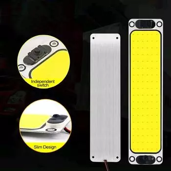 1 шт. Автомобильный светильник для чтения 12-24 В, светодиодная ночная полоса, потолочный светильник с выключателем, автомобильные фары, аксессуары для интерьера