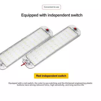 1 шт. Автомобильный светодиодный купольный светильник для чтения 48/72LED 12V-85V для салона грузовика, ночной потолочный светильник для автодомов, лодок, морских судов