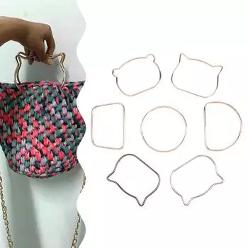 1 шт., аксессуары для фурнитуры с ручкой для сумки, круглая голова медведя, кошачья голова, квадратное кольцо для переноски, портативная замена, сумка для багажа, сделай сам as the picture