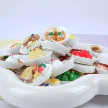 1 шт. аксессуары для кукольного домика мини-блюдо для димсамов сделай сам миниатюрный пейзаж декор для сада сказки ролевые украшения для еды