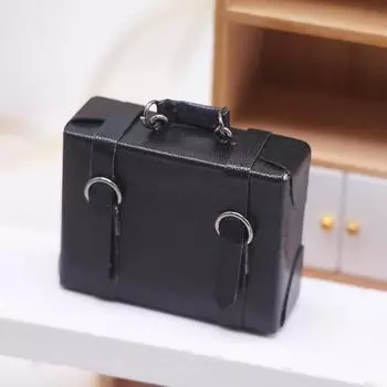 1 шт., аксессуары для кукольного домика своими руками, миниатюрный кожаный чемодан, чемодан, мини-винтажная деревянная коробка, модель кукольного домика, декор сцены кофейный