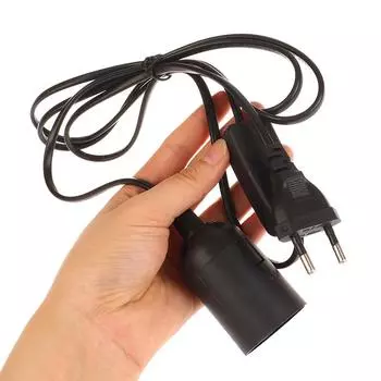 1 шт., аксессуары для лампочек Diy E27, цоколи ламп с 1,8-метровым шнуром питания для адаптера-конвертера EU Plug Holder On/Off белый