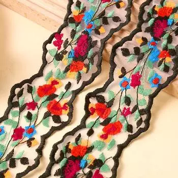 1 шт. аксессуары для одежды деревенский стиль соломенная шляпа украшения богемия аксессуары для волос мода вышитая лента материалы ручной работы