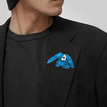 1 шт. Аксессуары для одежды, женские акриловые броши в виде кролика, милая детская брошь в виде кролика ручной работы кофейный