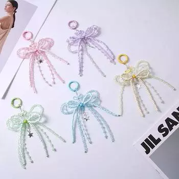 1 шт., аксессуары для поделок, подвеска в виде банта из сплава для девочек, подходящая для чехла для телефона, цепочки для наушников, брелока для камеры синий