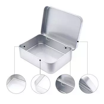 1 шт., аксессуары для самостоятельного изготовления, металлическая жестяная серебряная черная откидная коробка для хранения инструментов, денег, монет, конфет, ключей, визиток, ящик для хранения