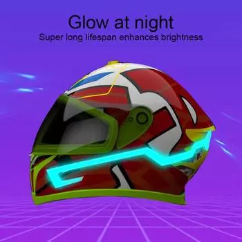 1 шт. аксессуары для шлема, полоса холодного света, предупреждающие огни, водонепроницаемая наклейка для шлема, светодиодный мотоцикл белый