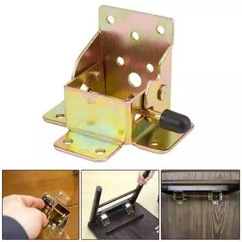 1 шт., аксессуары для складывания ножек стола, шарнирное соединение, деревянная ножка, соединительная папка, 90-градусный самоблокирующийся шарнир, двойной положительный тормоз 1pcs