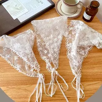 1 шт. аксессуары для волос INS кружевное полотенце для волос ретро-стиль шляпа Баотоу французский летний треугольный платок цветочный шарф