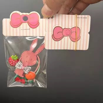 1 шт. аксессуары для волос сложенный картон заколки для волос своими руками мультяшные резинки для волос обручи сумки диадемы бумажные карточки\t