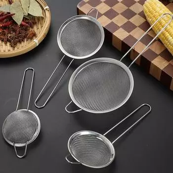 1 шт., аксессуары для выпечки, тонкая проволока для фильтрации пищевых продуктов, кухонные инструменты из нержавеющей стали с ручкой