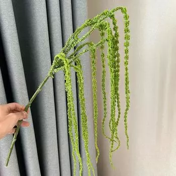 1 шт. Аксессуары Зеленые растения Виноградная лоза Искусственные растения Трава Пластиковые растения Ветки Композиции Свадьба зелёный