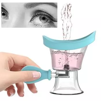 1 шт., экструзионные силиконовые чашки для мытья глаз, очиститель для глаз, компактные чашки для мытья глаз синий