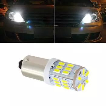 1 шт. BA9S 30 SMD 3014 светодиодные лампы T4W для автомобильного стайлинга, индикатор парковки, поворотник, 300 лм, винтовое основание, белые сигнальные лампы, аксессуары белый