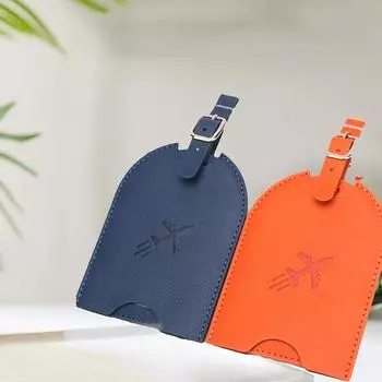 1 шт. Багажные бирки Посадочные талоны Бирки для багажа на самолет Кожаные наборы удостоверений личности Наборы карт Бирки для идентификации багажа синий