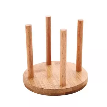 1 шт. бамбуковая деревянная стойка для хранения стаканов креативная круглая самодельная бытовая подставка для одноразовых бумажных стаканов настольная стойка для хранения