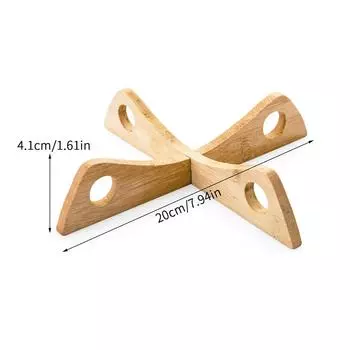 1 шт. бамбуковая крестообразная подставка для кастрюль, подставка для сковородок, теплоизоляция, анти-жар, деревянный держатель для чашек, кухонный гаджет as pictures shown