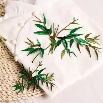 1 шт. бамбуковые заплатки для аппликации на одежду, вышитые нашивки, значки своими руками для курток, платьев, футболок S