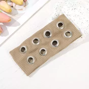 1 шт. бандана панк из эластичной ткани в темном стиле, повязка для умывания, металлическая широкая повязка на голову, дышащая, многоцветная