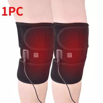 1 шт., поддерживающий бандаж, инфракрасный подогрев, наколенник, помощь в восстановлении, облегчение боли в колене чёрный