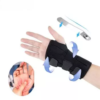 1 шт., бандаж на запястье для поддержки туннеля запястья, облегчение боли для женщин и мужчин, регулируемая защита на запястье, подходит для правой и левой руки при артрите S