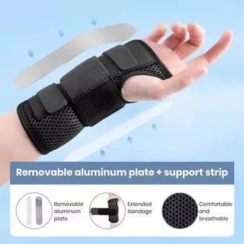 1 шт., бандаж на запястье, дышащий, регулируемый, для левой и правой руки, артрит, облегчение боли, поддержка запястья, стабилизатор, защита для восстановления, браслет на запястье S Left Hand