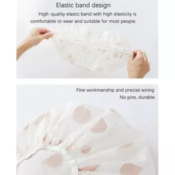 1 шт. банная шапочка с бантовым принтом, утолщенная водонепроницаемая и масляная шапочка для душа, аксессуары для ванной комнаты, принадлежности для салона красоты и спа-салона бежевый