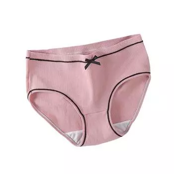 1 шт. бант дышащие большие размеры удобные женские трусики нижнее белье средняя талия нижнее белье трусы M