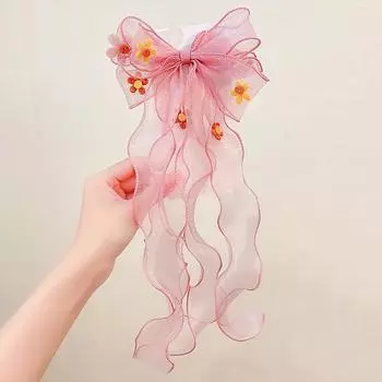 1 шт. Бант-лента Цветные цветы Заколки для волос для девочек Зажимы для волос Милые детские головные уборы Детские аксессуары для волос