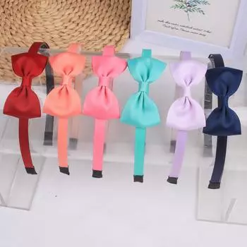 1 шт., банты для волос из лент Grosgrain, повязки на голову для девочек, пластиковые повязки для волос, 3 дюйма, повязка на голову с бантами для детей, модные аксессуары для волос