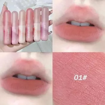1 шт. бархатная глазурь для губ натуральный цвет грязевая помада блеск для губ текстура матовая натуральная нежная гладкая долговечная водостойкая 6 цветов