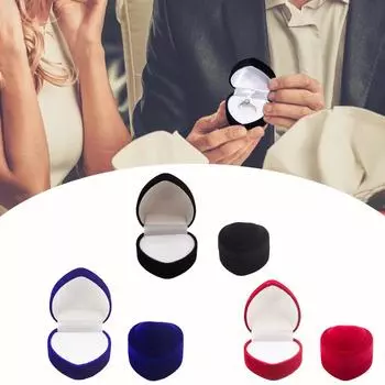 1 шт. бархатная нежная упаковка для ювелирных изделий удобный органайзер для колец элегантный свадебный держатель для сережек в форме сердца