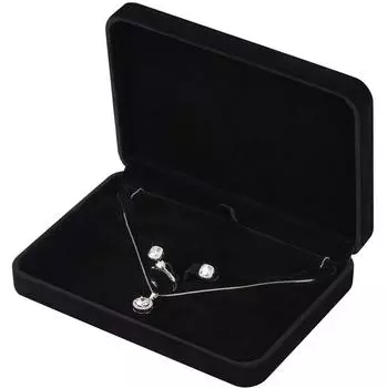 1 шт. бархатная шкатулка для ювелирных изделий, подарочная коробка для ожерелья и кольца, сережек, подвески, органайзер для украшений на День святого Валентина, день рождения, годовщину чёрный